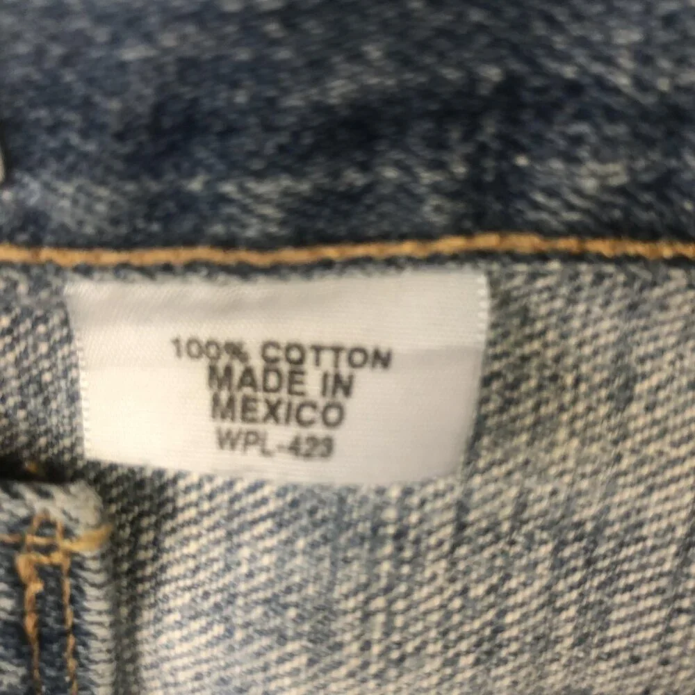 Vintage Levis 501 Jeans Mens 34x30 Leather Patch Button Fly WPL423 Faded Mexico
